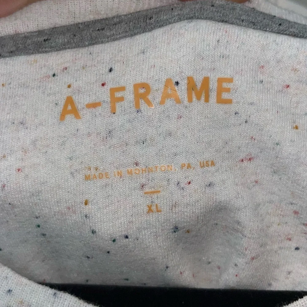 Beige Multi Color A-FRAME Long Sleeve Henley Size XL